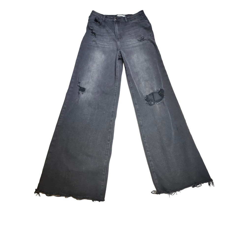 Vibrant M.I.U Distressed Raw hem Mom Jeans Size 9